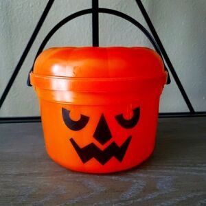 Vintage Halloween Pumpkin Candy Pail Bucket Trick‎ or Treat McDonald's 1986